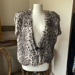 Vtg fur Adjustable‎ Vest